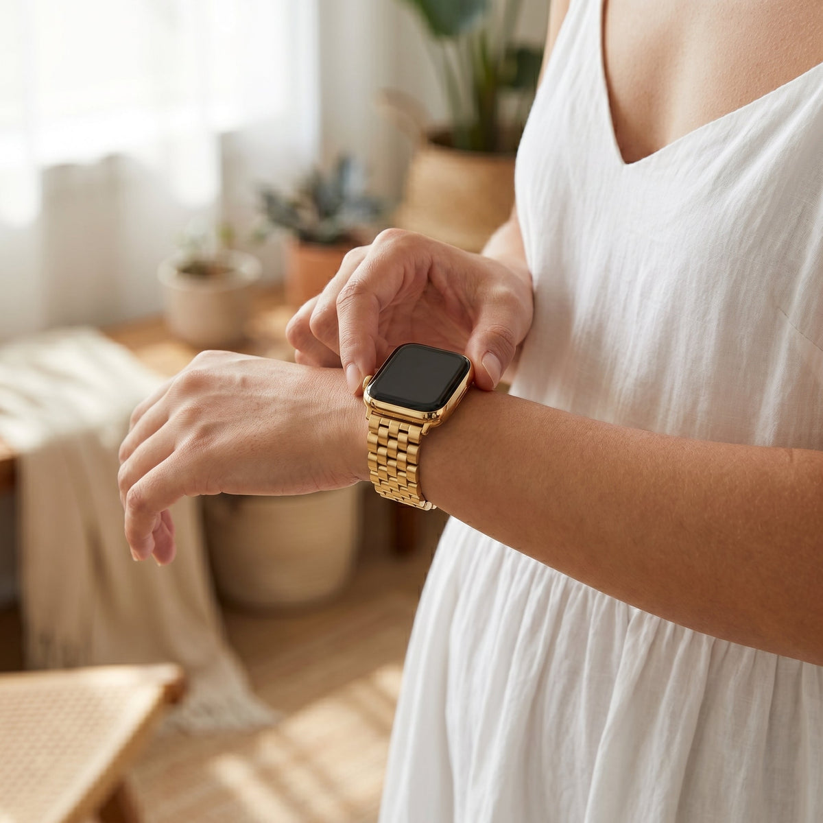 Gouden Chic Luxe Apple Watch Bandje