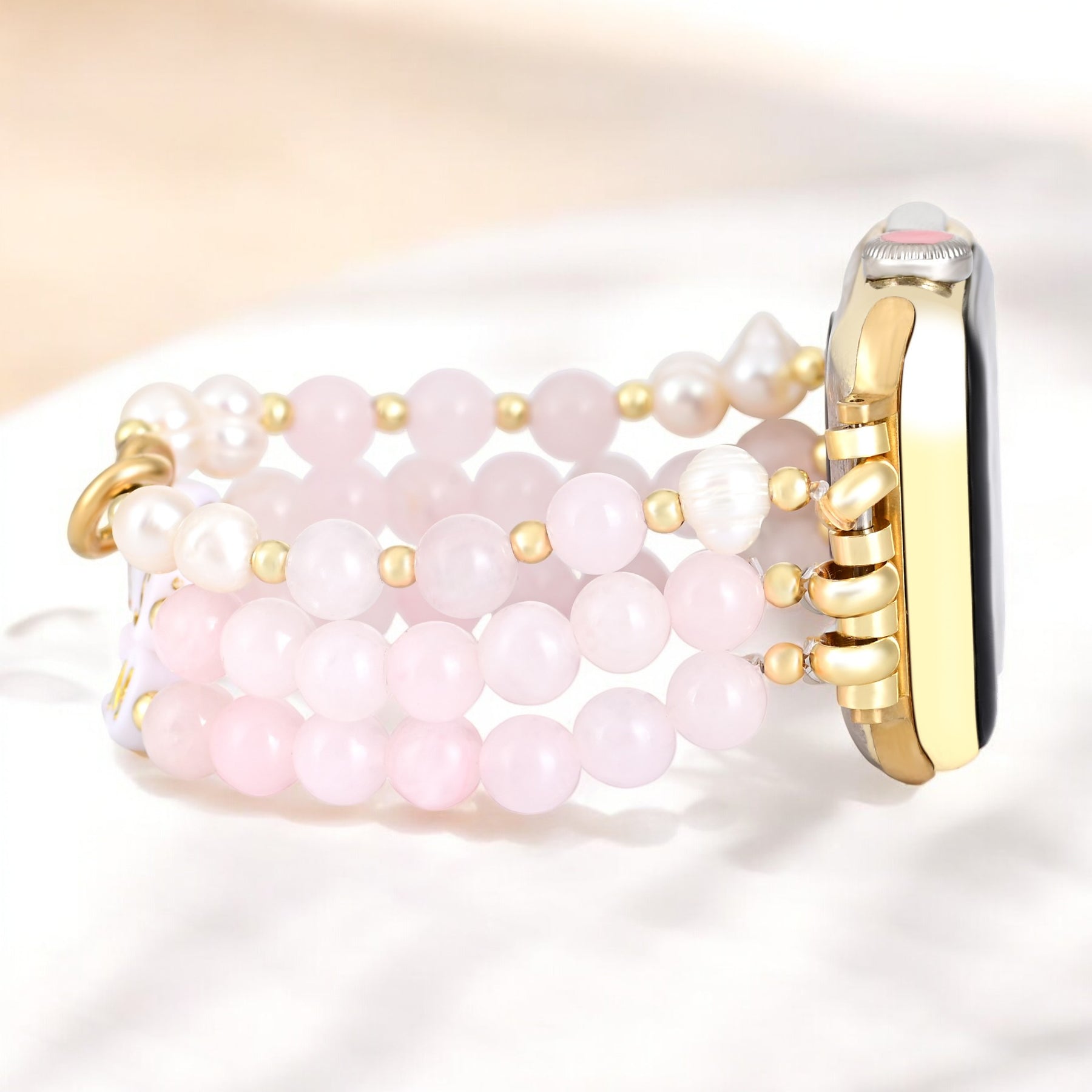 Boss Mom Rose Quartz Stretch Apple Watch Band