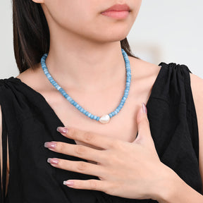 Jade Bloesem Parelketting