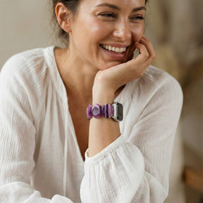 Mystic Plum Agaat Rekbare Apple Watch Band