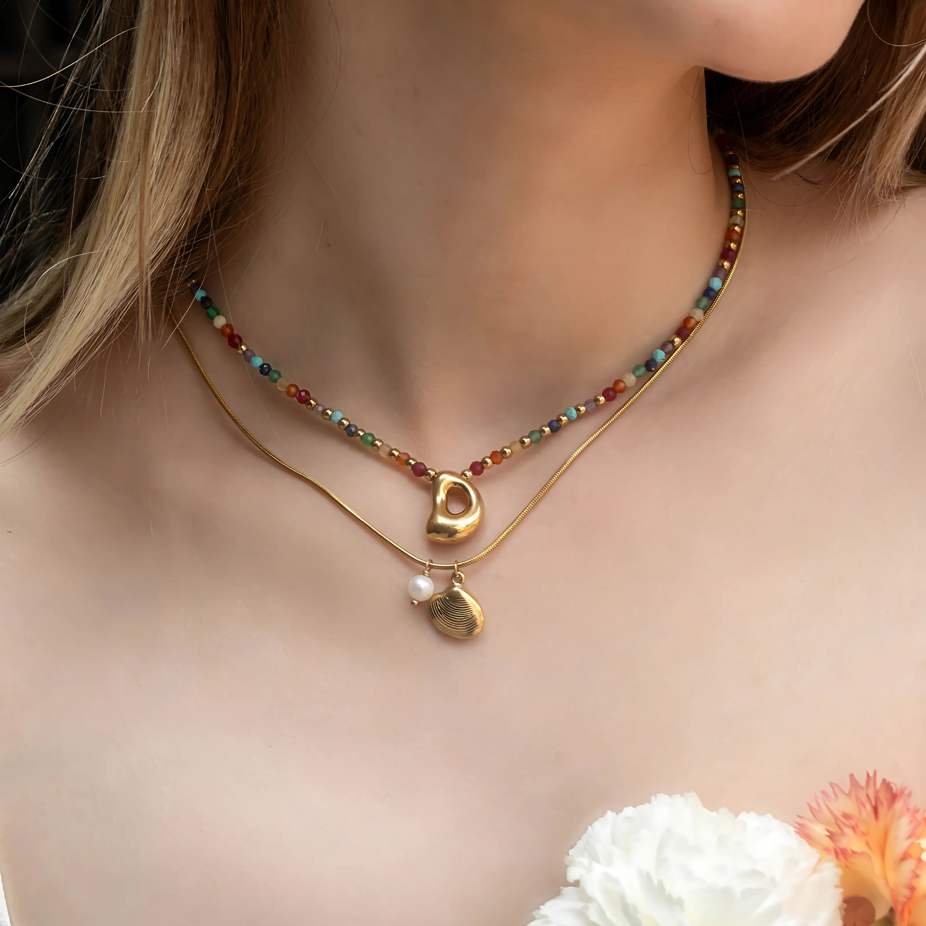 Pastel Bubble Initial Ketting