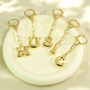 Bubbelletter Initiaal Sleutelhanger & Tasbedel
