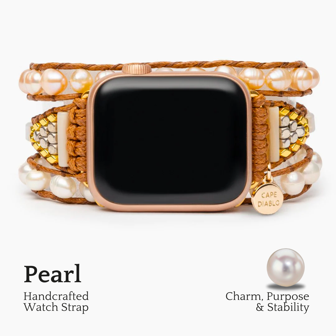 Elegante zoetwaterparel Apple Watch-band