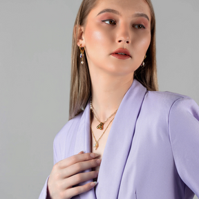 Gouden Glow Bubble Letter Initial Ketting