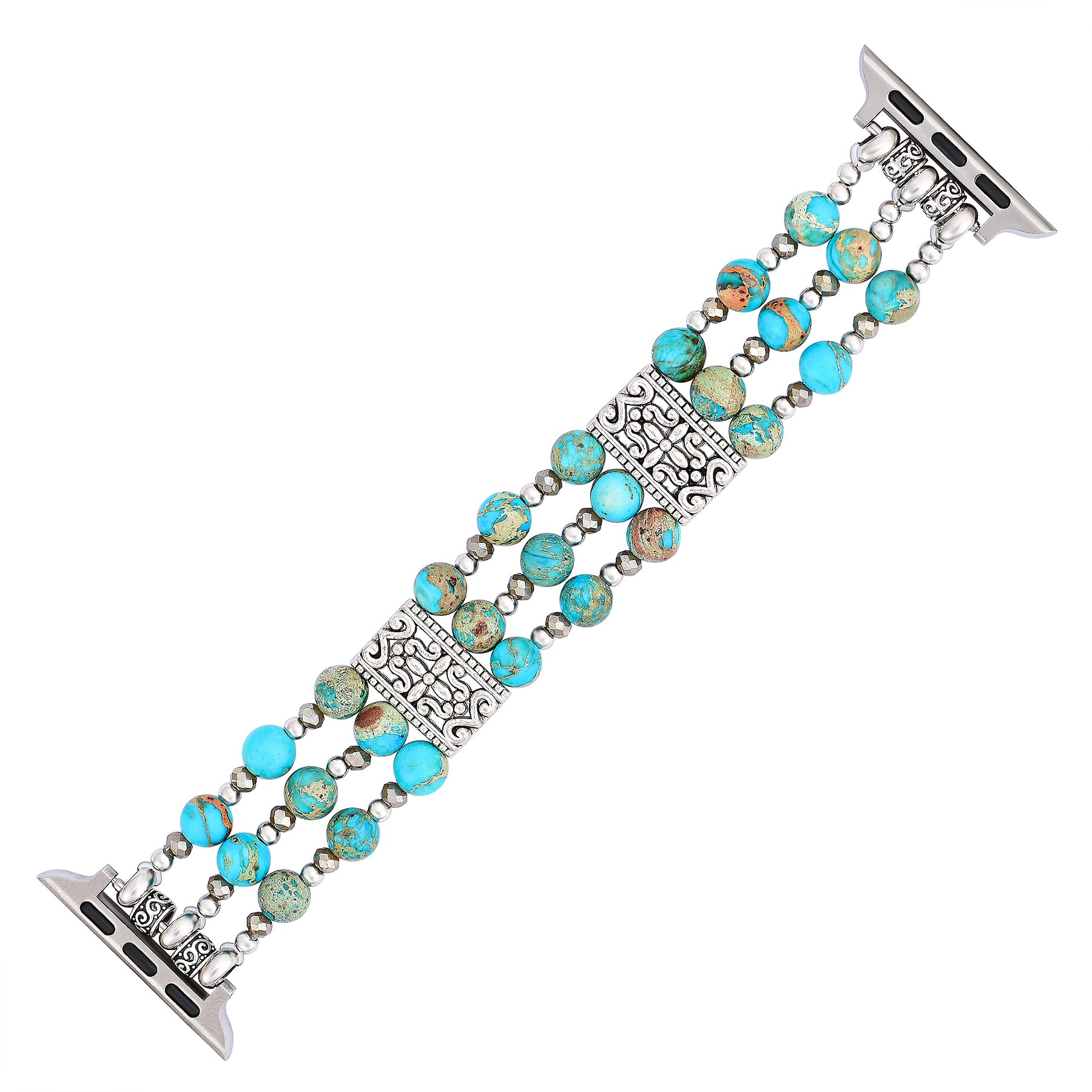 Ambachtelijke Turquoise Spirit Stretch Apple Watch Band