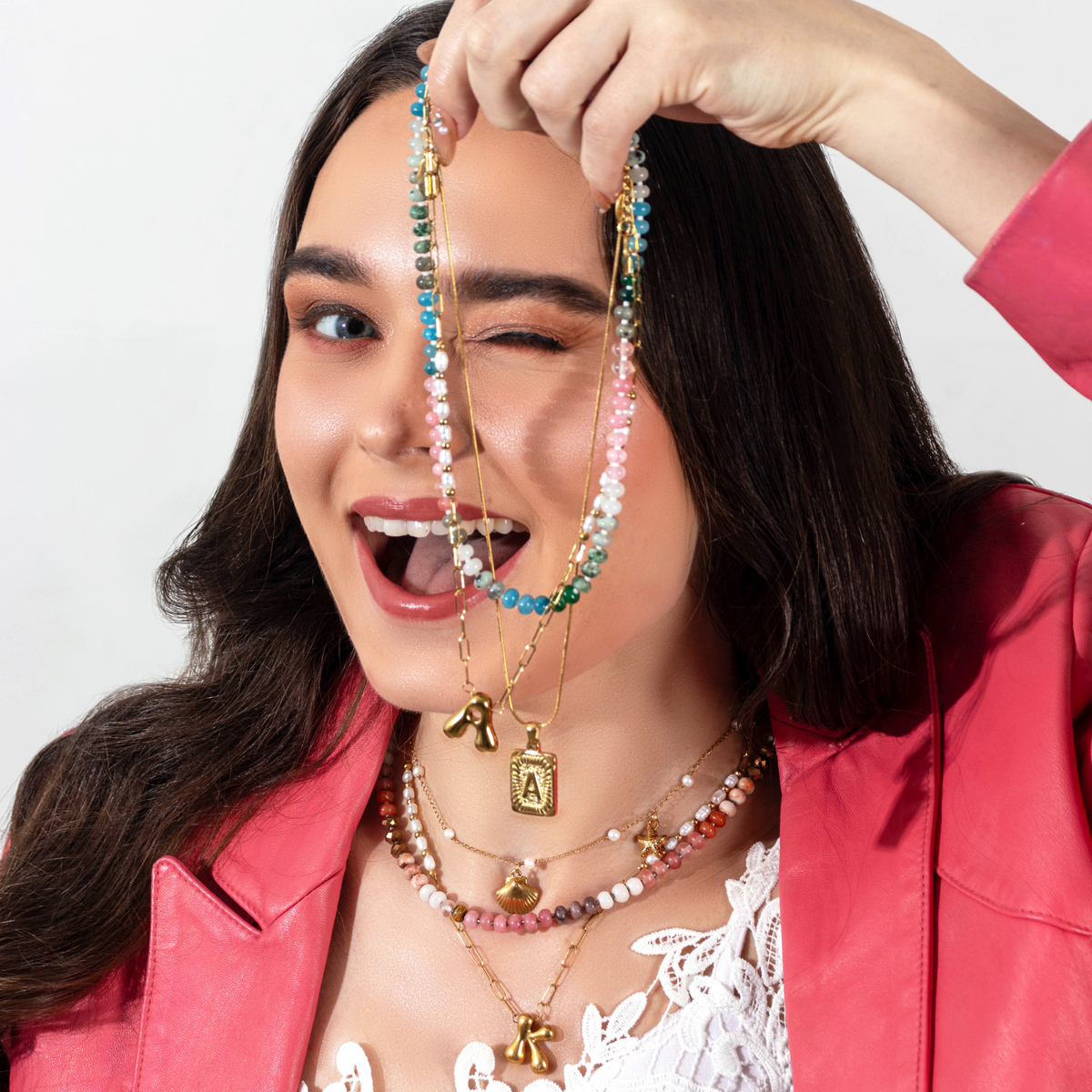 Pastel Droom Steen Ketting