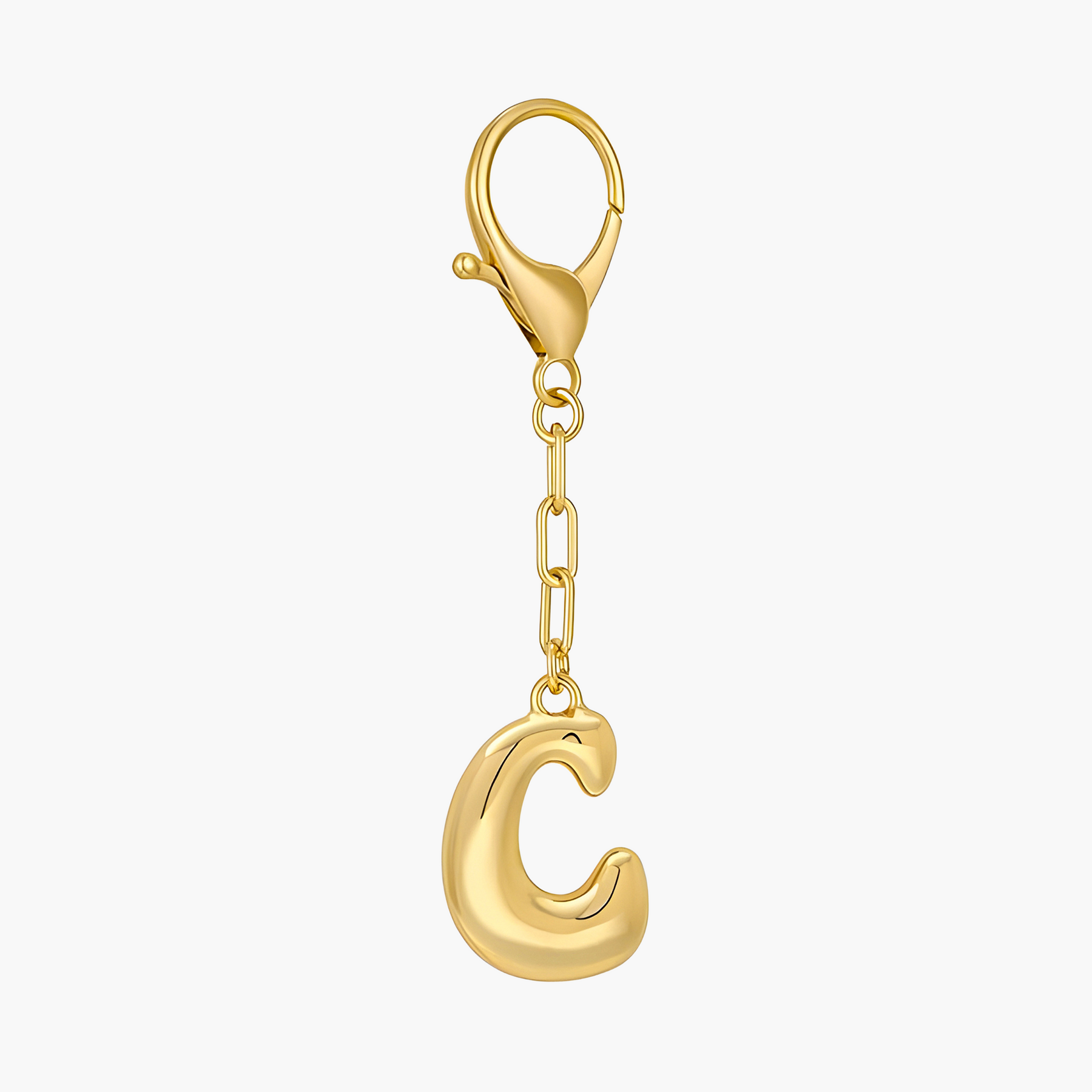 Bubbelletter Initiaal Sleutelhanger & Tasbedel
