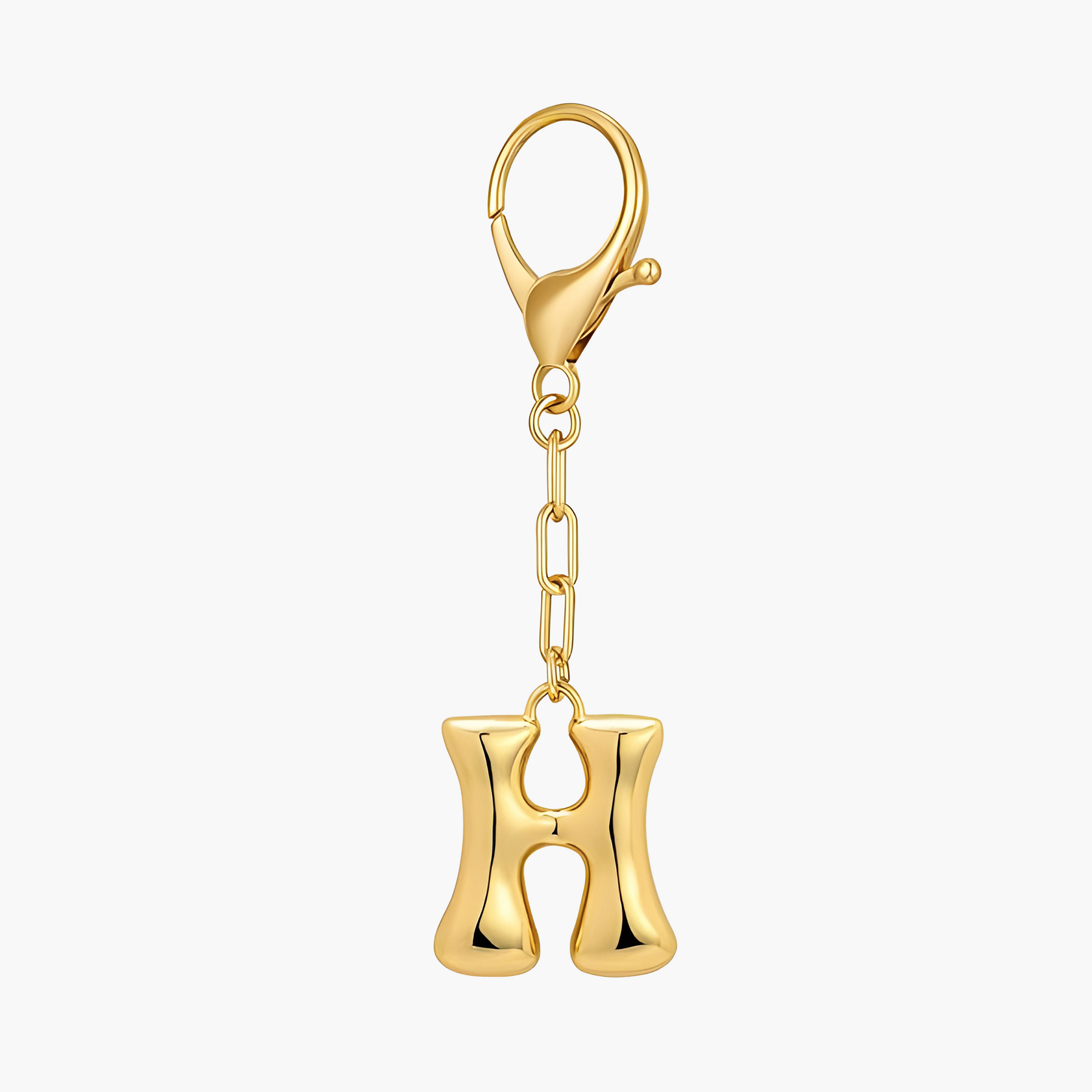 Bubbelletter Initiaal Sleutelhanger & Tasbedel