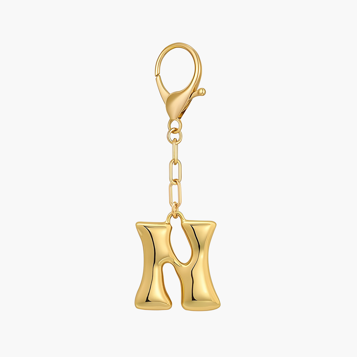 Bubbelletter Initiaal Sleutelhanger & Tasbedel
