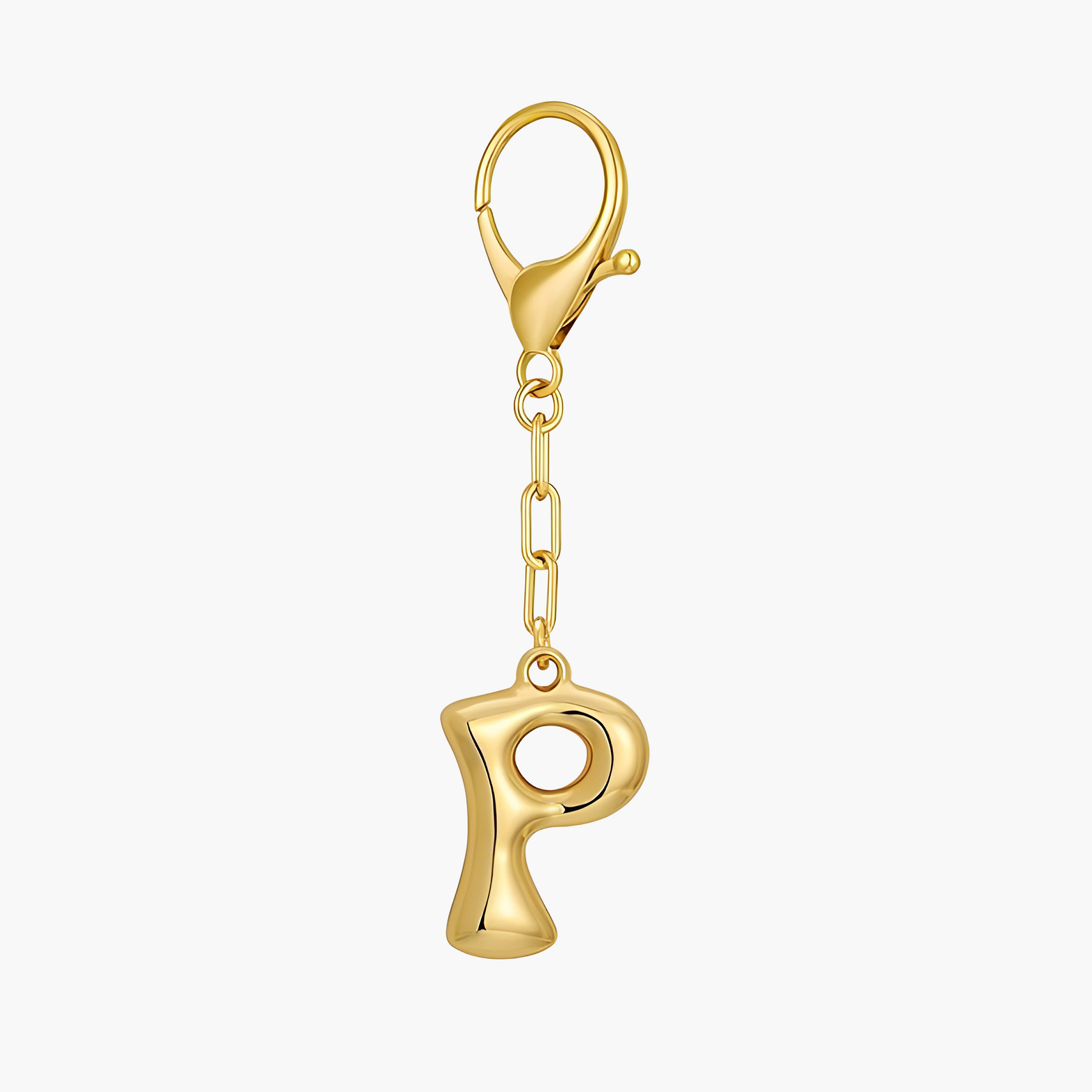 Bubbelletter Initiaal Sleutelhanger & Tasbedel