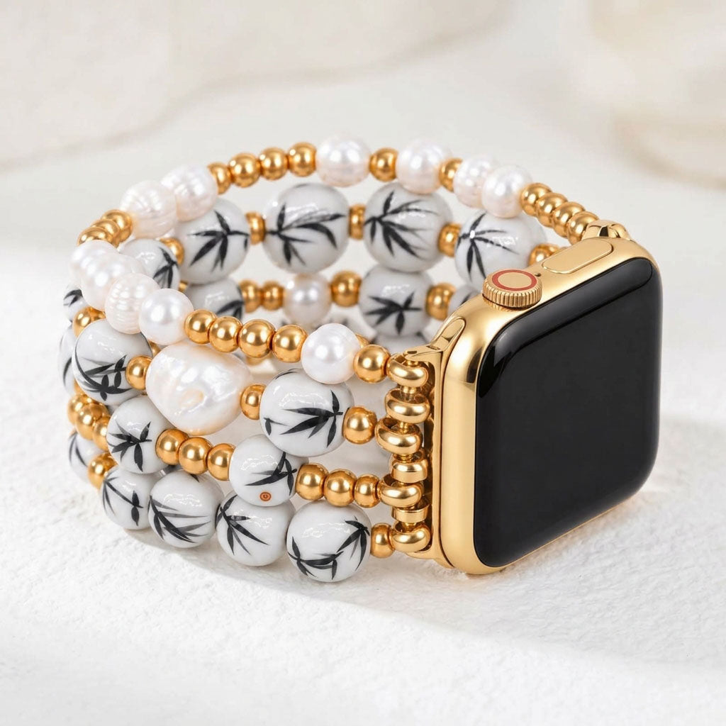 Porseleinen tuin Apple Watch-bandje Bamboo Mist