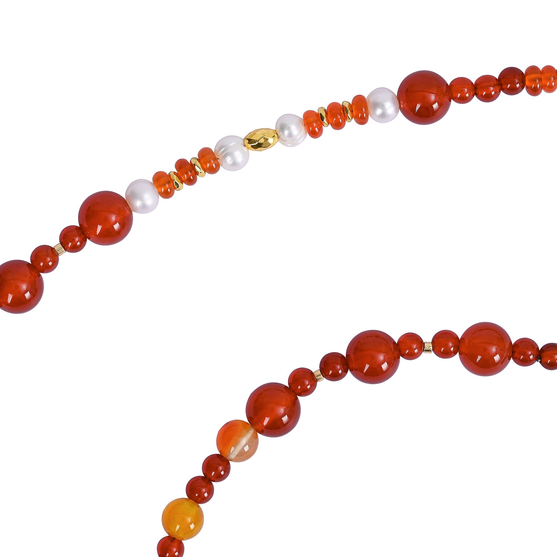 Rood Agaat & Parel Harmonie Ketting