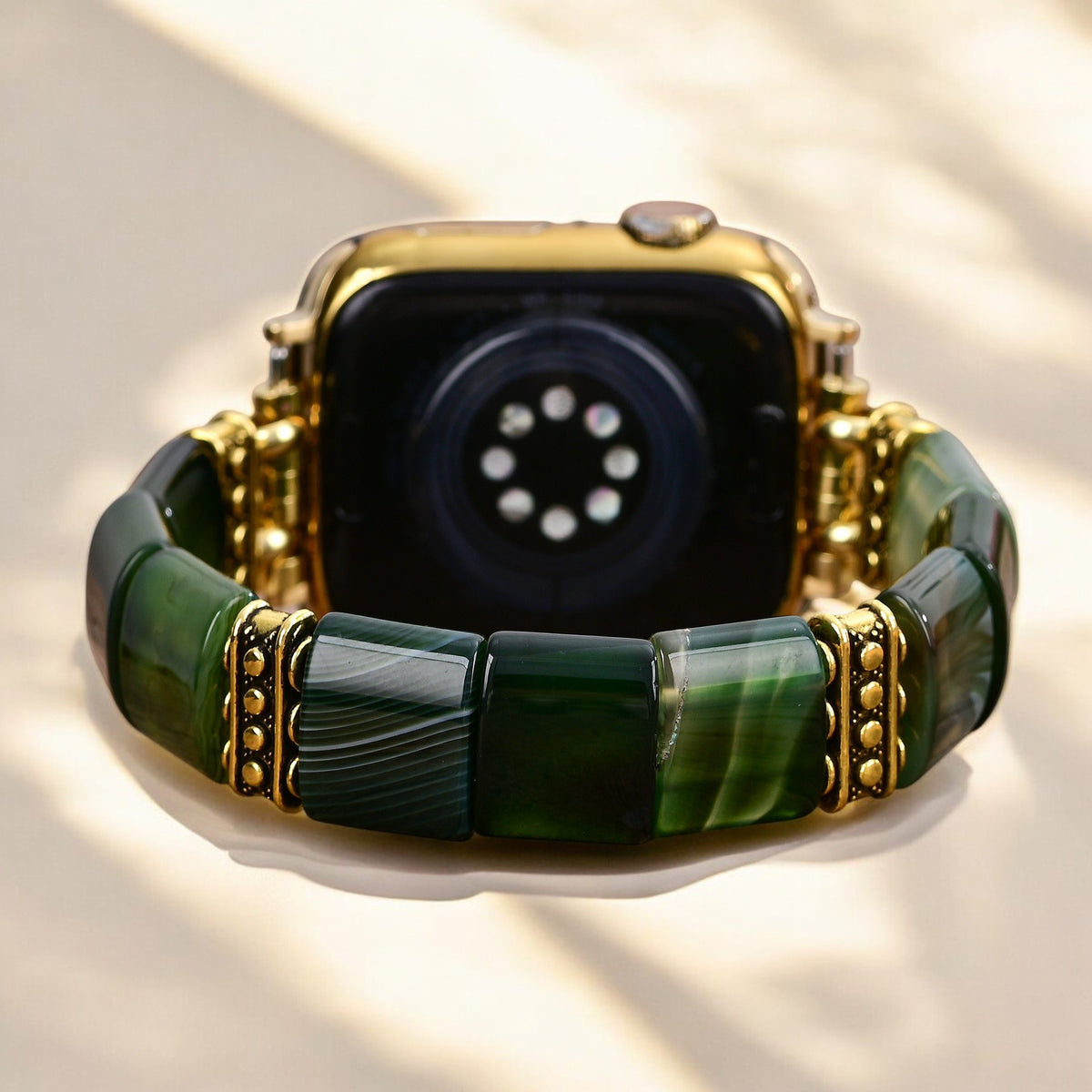 Evergreen Serenity Agate Stretch Apple Watch Band
