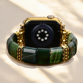 Evergreen Serenity Agaat Rekbare Apple Watch Band