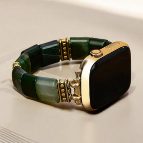 Evergreen Serenity Agaat Rekbare Apple Watch Band
