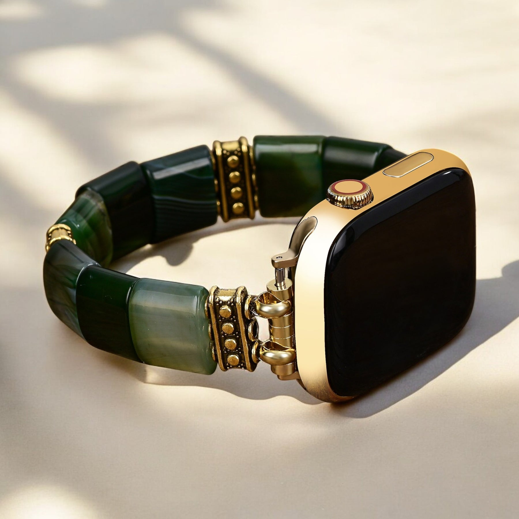 Evergreen Serenity Agaat Rekbare Apple Watch Band