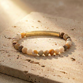 Geheime Boodschap Pastelstenen Armband