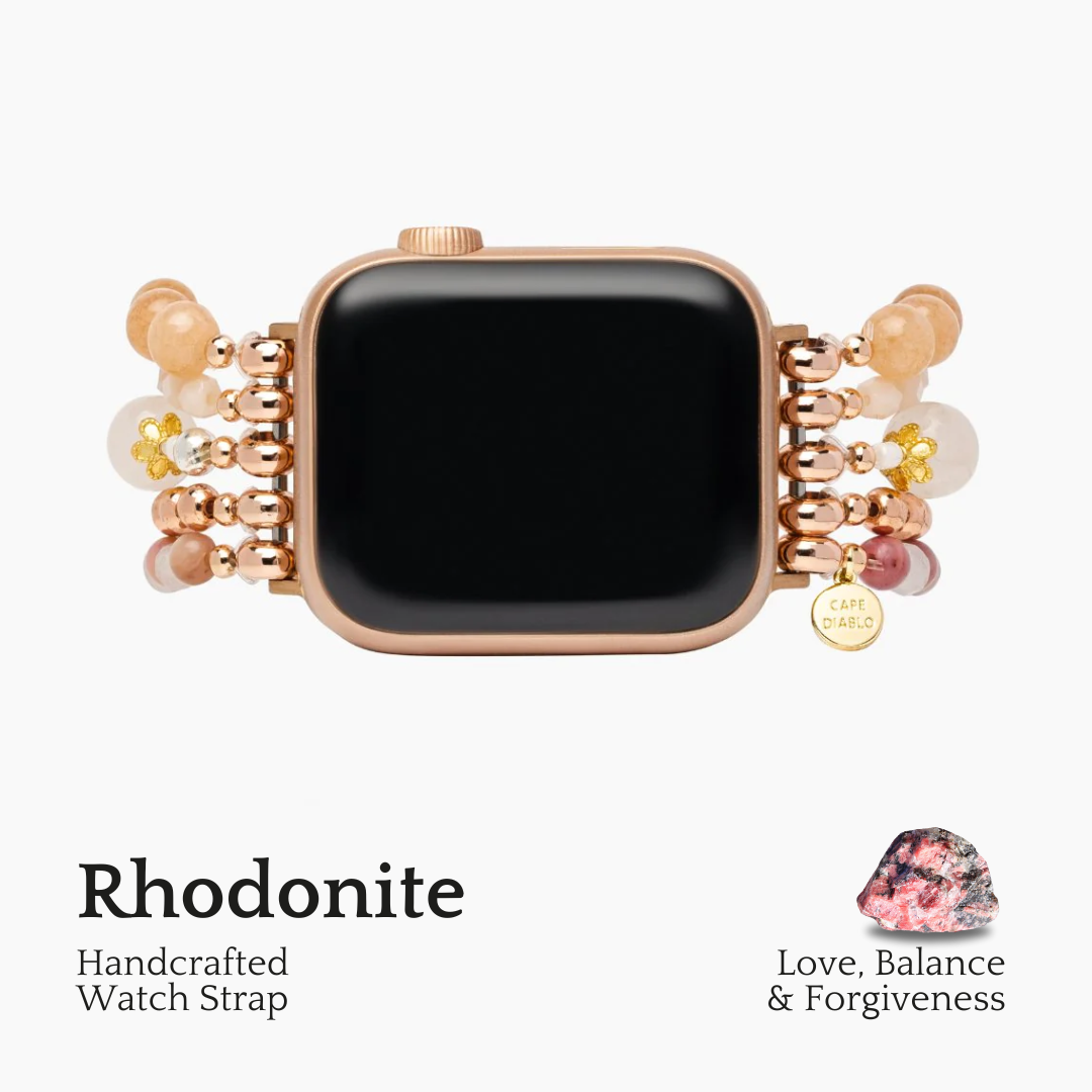 Bourgondische Rose Stretch Apple Watch-band