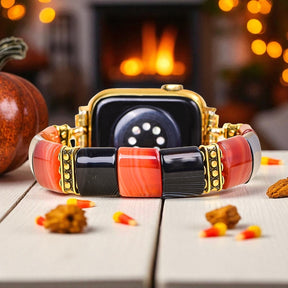 Haunted Stripes Halloween Apple Watch Bandje