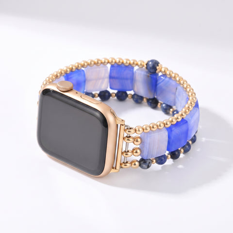 Azure Dream Sodalite Stretch Apple Watch-bandje