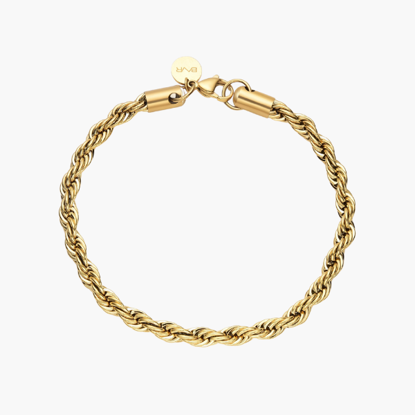 Touwarmband (Goud) 5mm