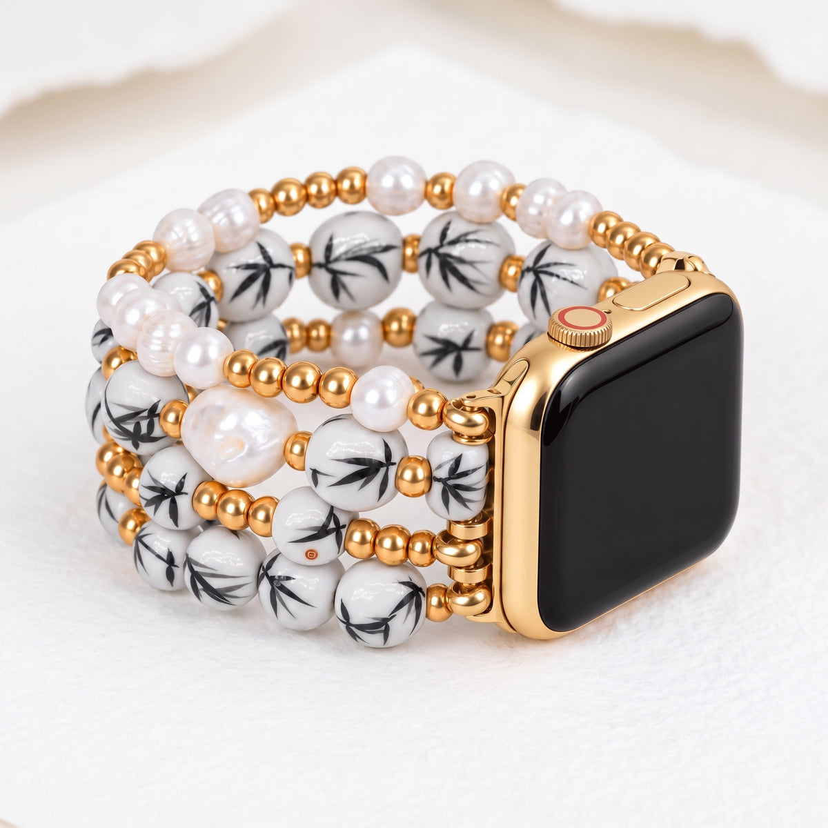 Porseleinen tuin Apple Watch-bandje Bamboo Mist