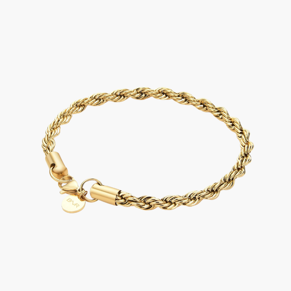 Touwarmband (Goud) 5mm