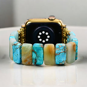 Turquoise Earth Stretch Apple Watch-band