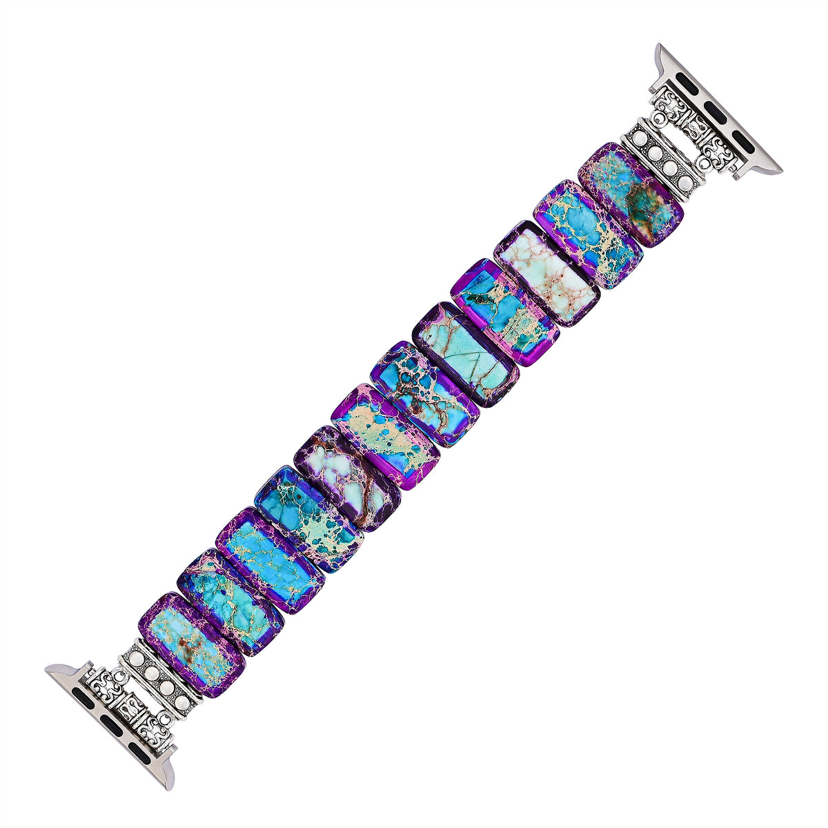 Majestueuze Tibetaanse Jaspis Stretch Apple Watch Band