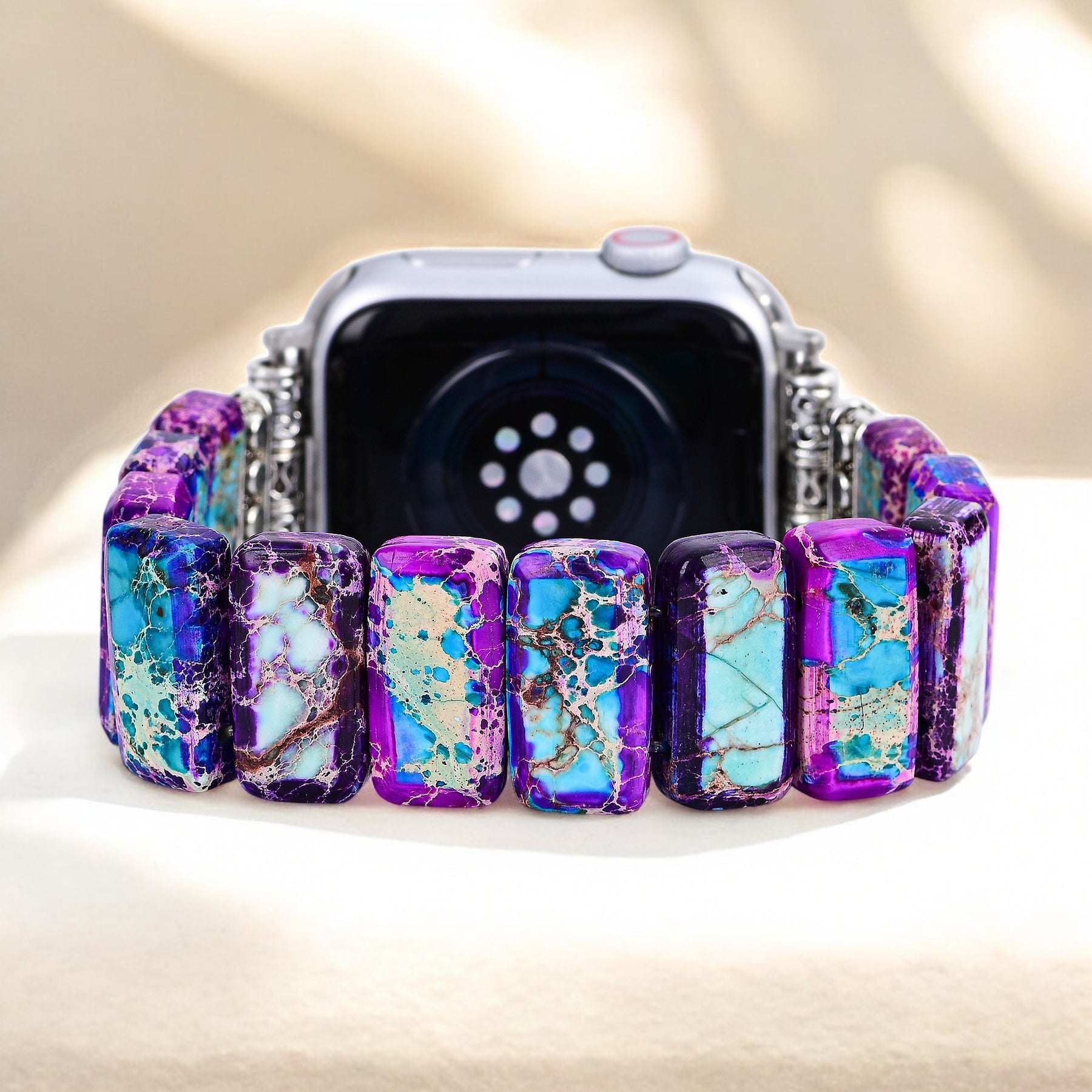 Majestueuze Tibetaanse Jaspis Stretch Apple Watch Band