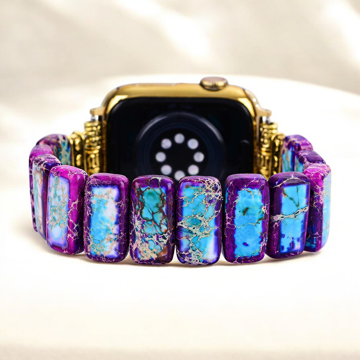 Majestueuze Tibetaanse Jaspis Stretch Apple Watch Band