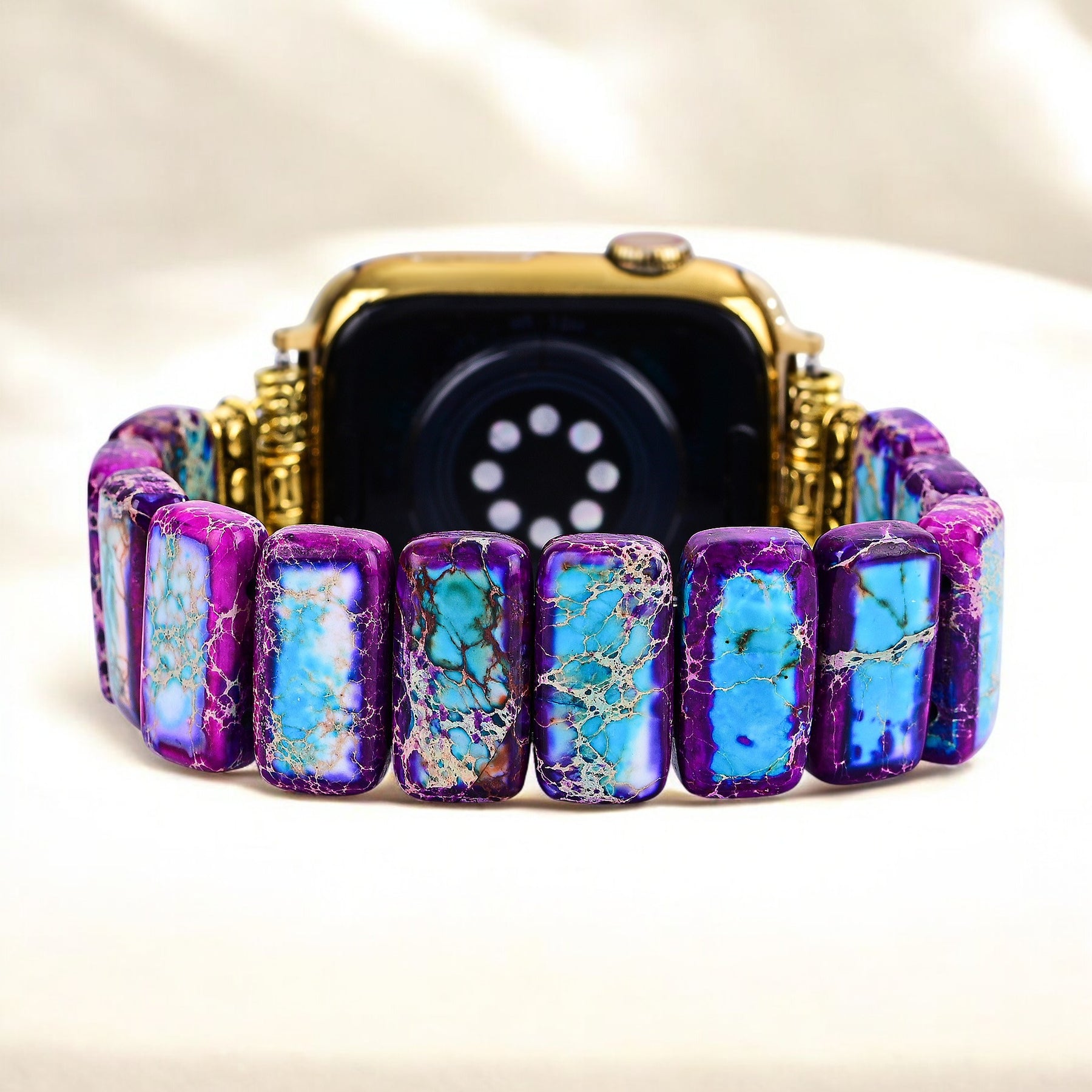 Majestueuze Tibetaanse Jaspis Stretch Apple Watch Band