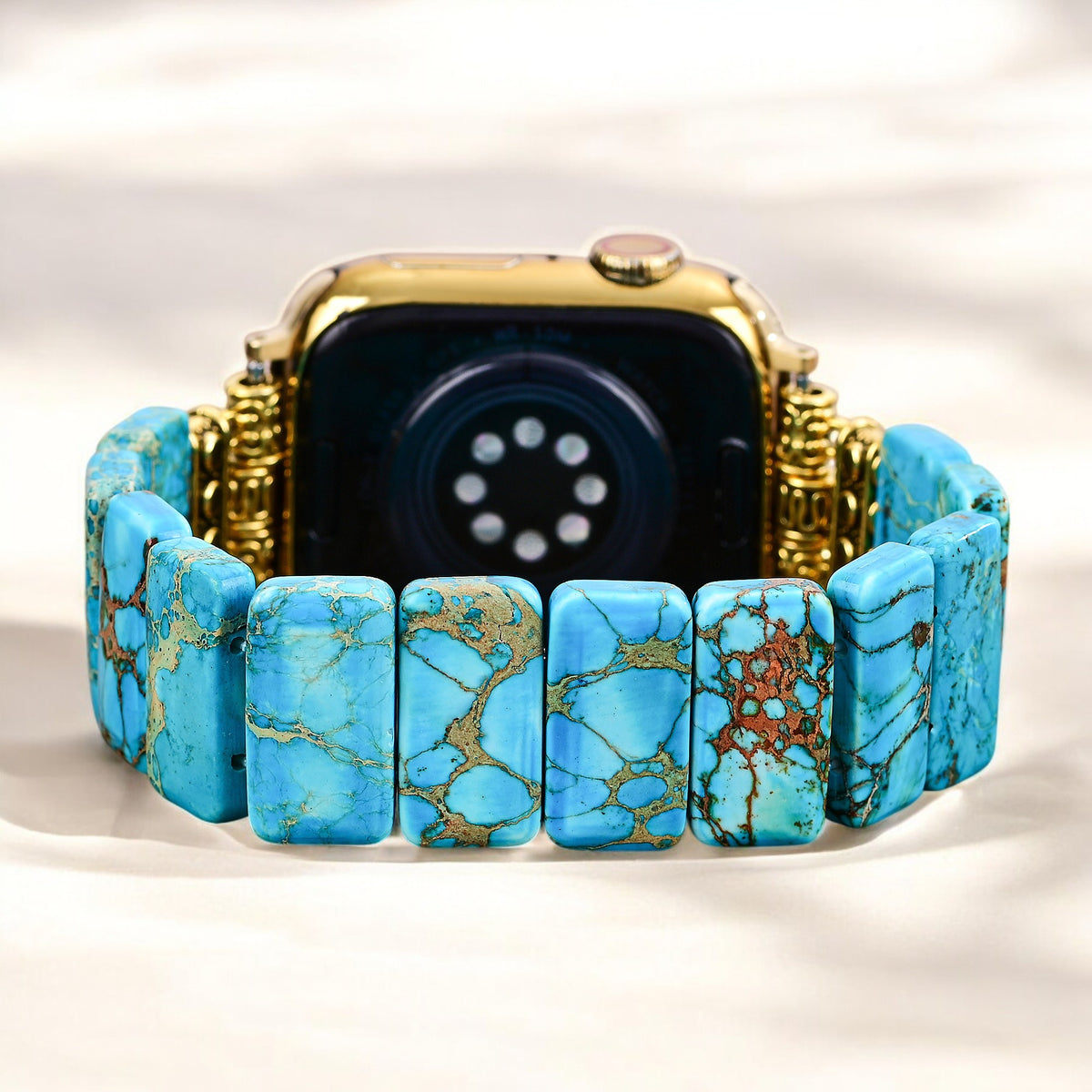 Turkooise Tibetaanse Jaspis Stretch Apple Watch Band
