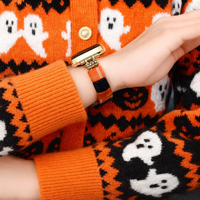 Haunted Stripes Halloween Apple Watch Bandje