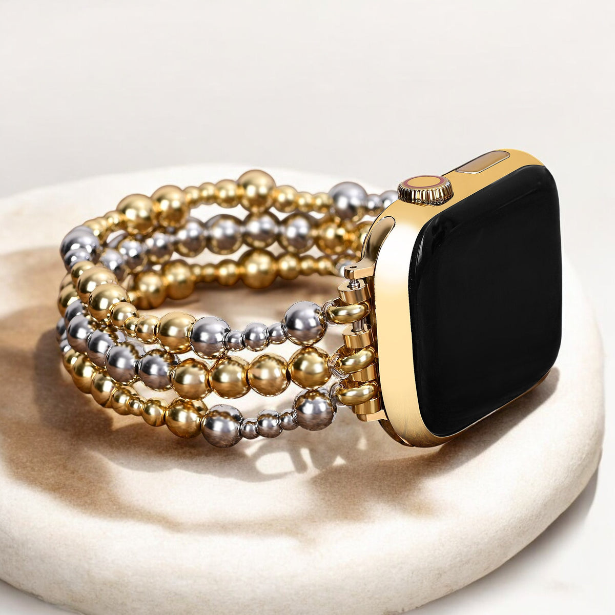 Sterling Gouden Stretch Apple Watch Bandje