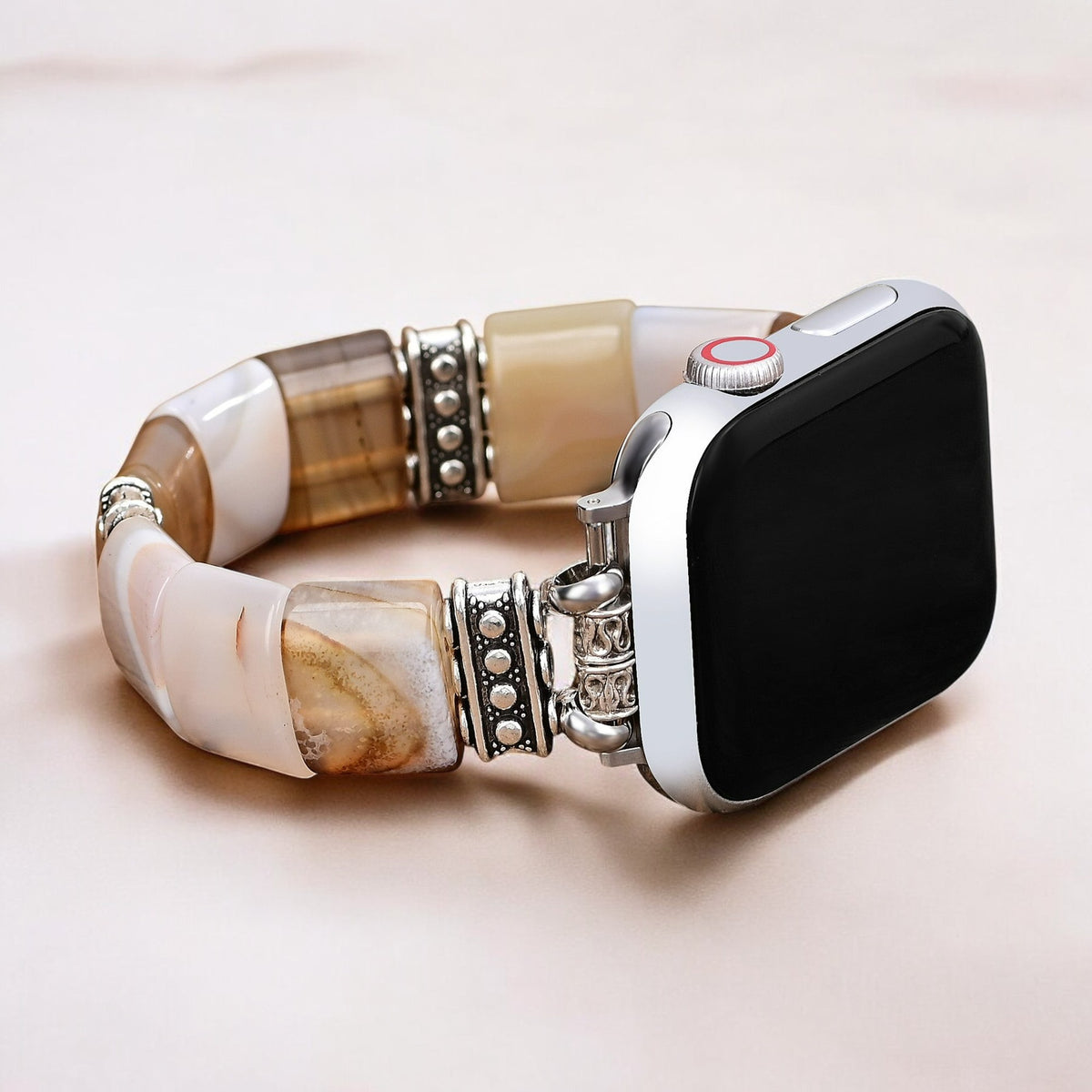 Heilige Zanden Agaat Stretch Apple Watch Band