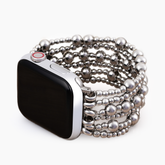 Platinum Demure Stretch Apple Watch-band
