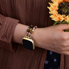 Golden Glowcore Stretch Apple Watch Bandje