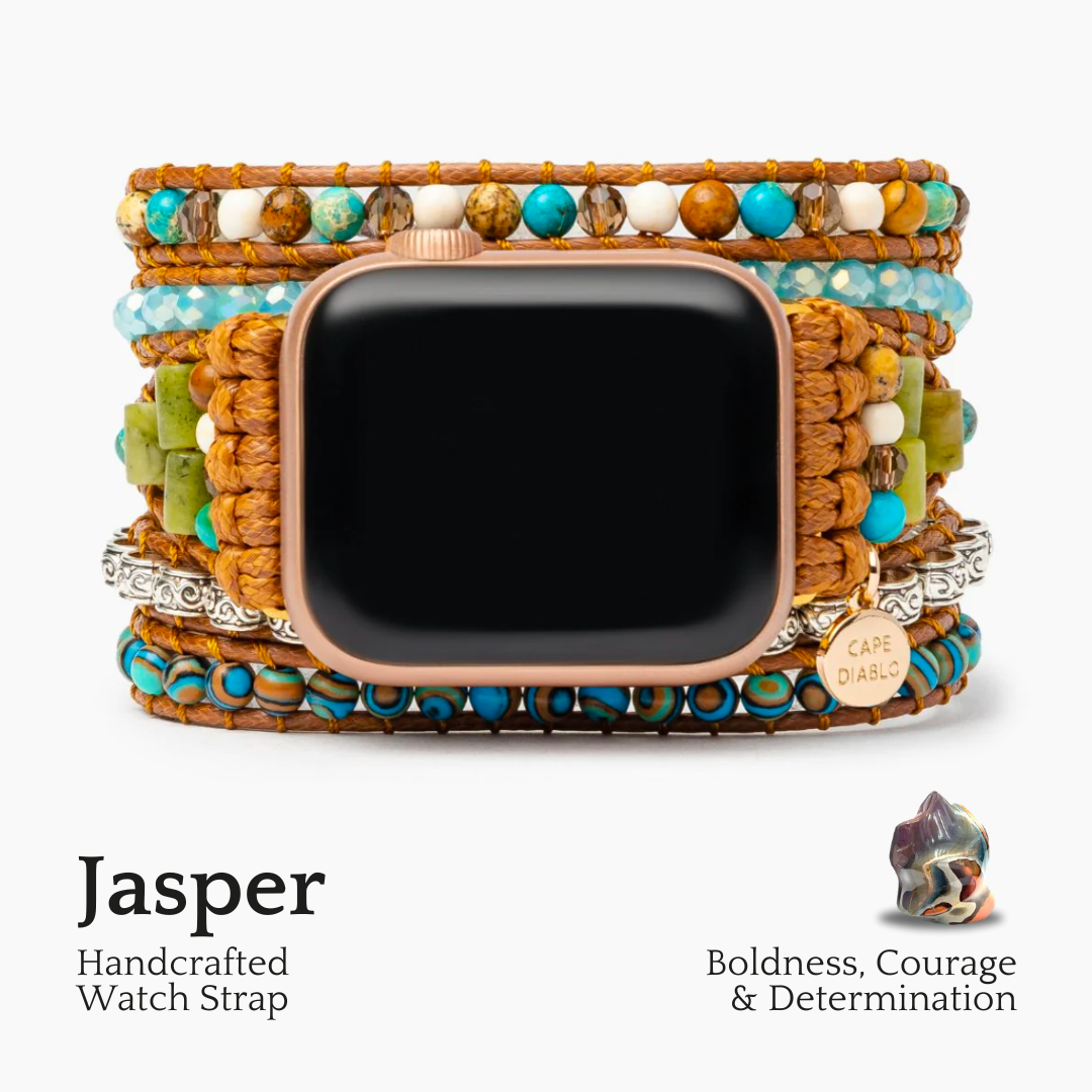 Twisted Ocean Jasper Apple Watch-bandje