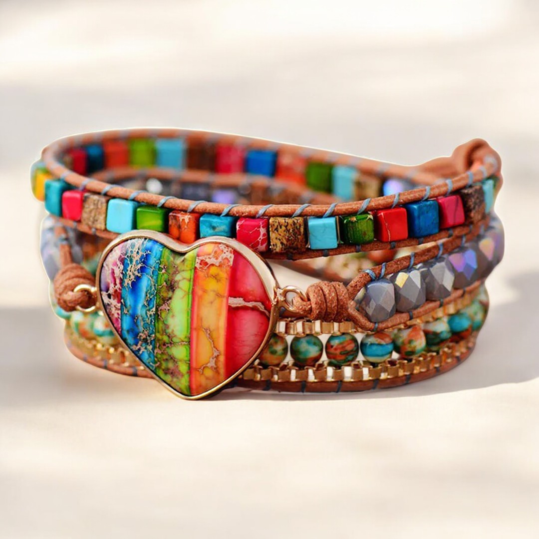 Levendige Chakra Beschermende Wikkelarmband