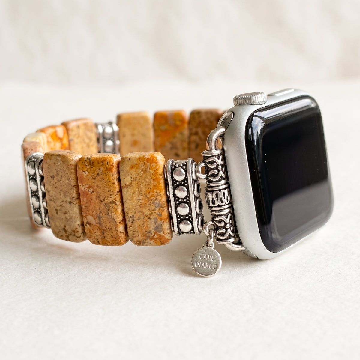 Goudkleurige Terra Stretch-band voor Apple Watch