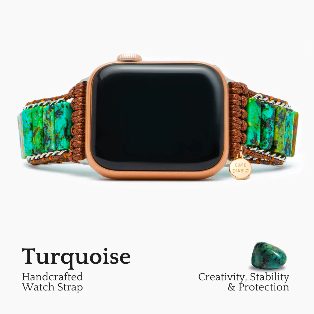 Afrikaanse Turquoise Apple Watch-band voor heren
