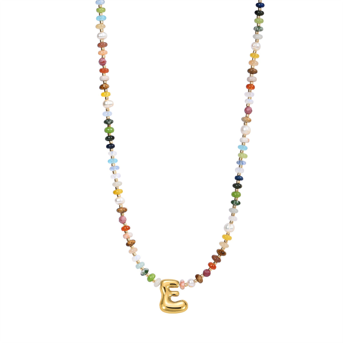 Multicolor bubbelletter ketting
