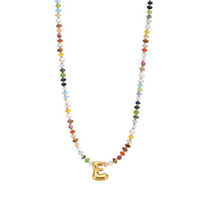 Multicolor bubbelletter ketting