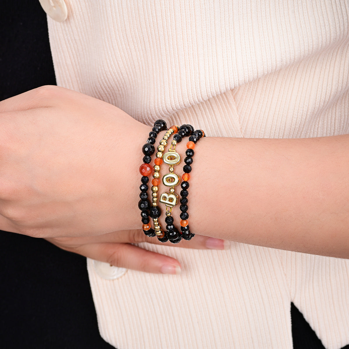 Halloween Pompoenveld Armbandenset
