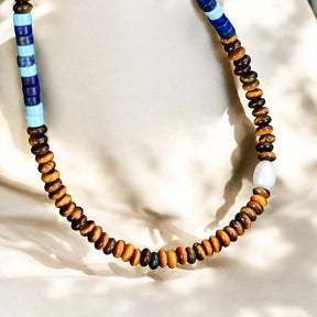 Heren Kobalt Aarde Ketting