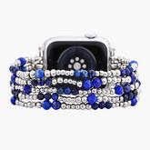 Azure Serenity Zilveren Stretch Apple Watch Band