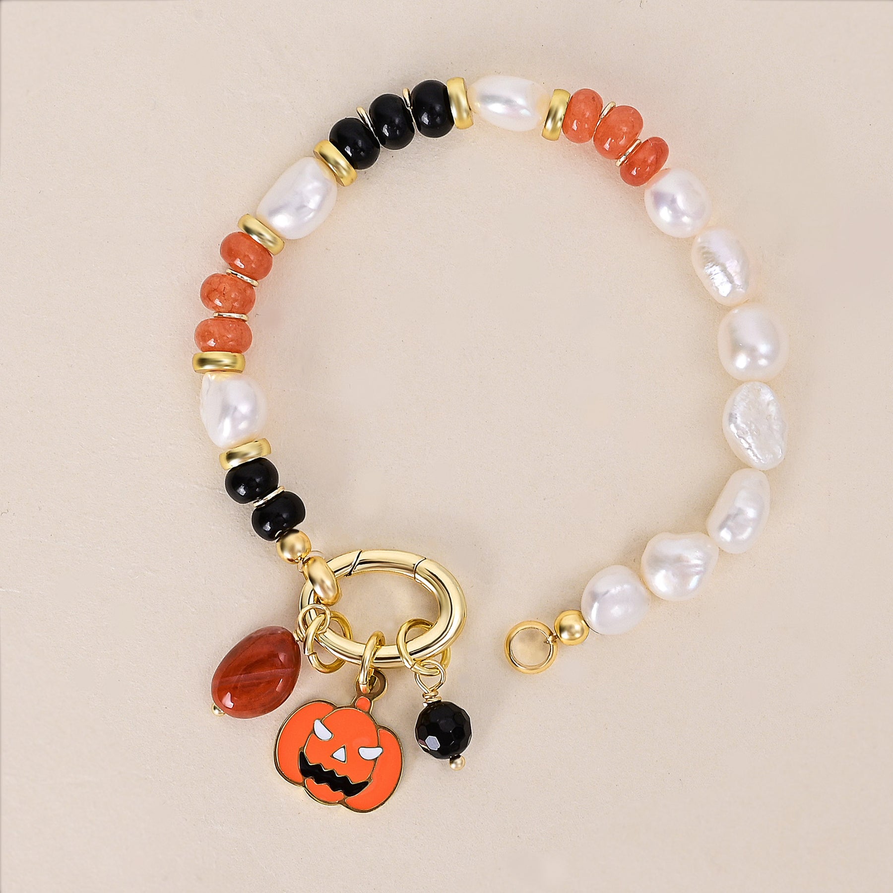 Kerst Gloed Parel Armband