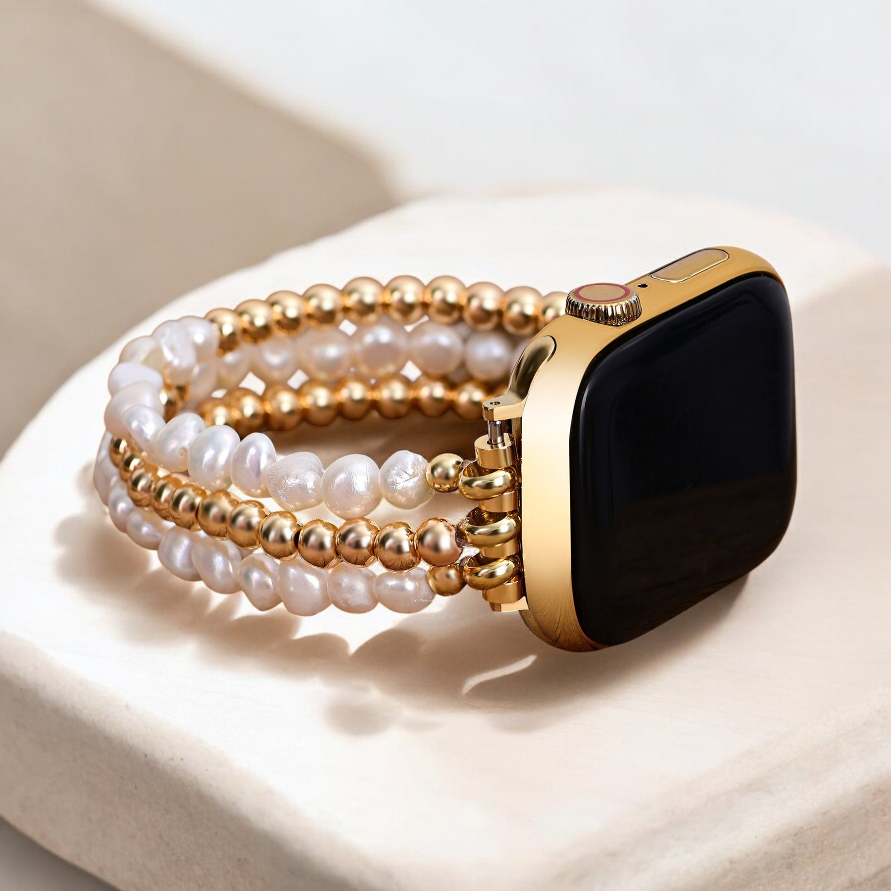 Pearl Radiance Stretch Apple Watch-band