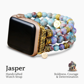 Vreedzame Jasper Stretch Apple Watch -band